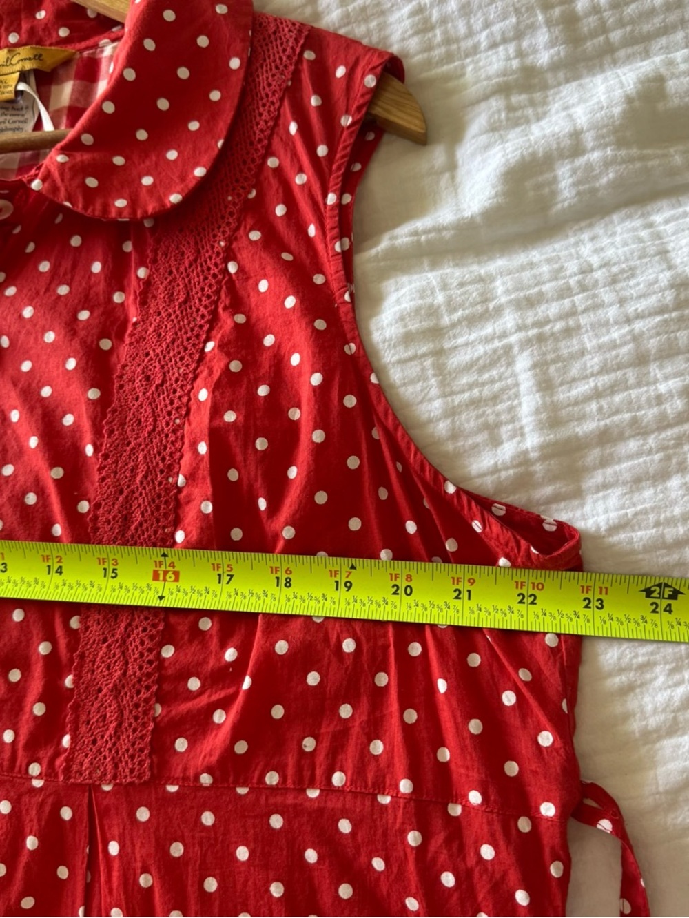 April Cornell Polka Dot Midi Dress XXL Cottagecore Peter Pan Collar Prairie 50’s - Picture 11 of 13